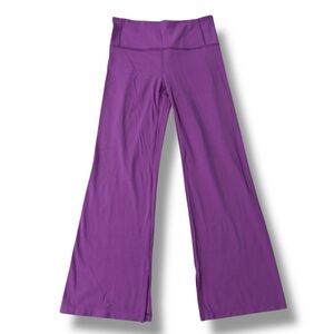 Athleta High Rise Barre Kickflare Crop PowerVita Pants Purple Small